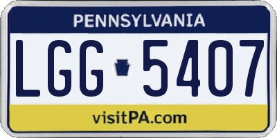 PA license plate LGG5407