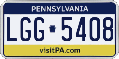 PA license plate LGG5408