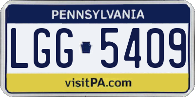 PA license plate LGG5409