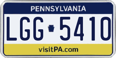 PA license plate LGG5410