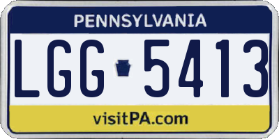 PA license plate LGG5413