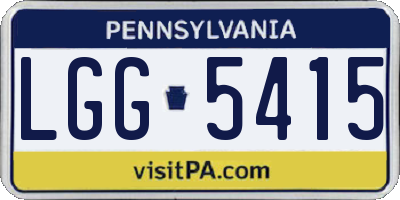 PA license plate LGG5415