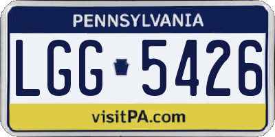 PA license plate LGG5426
