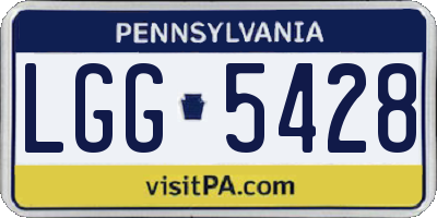 PA license plate LGG5428