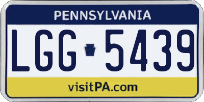PA license plate LGG5439