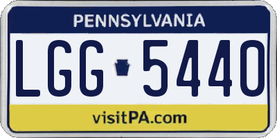PA license plate LGG5440