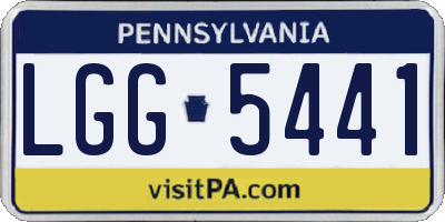 PA license plate LGG5441