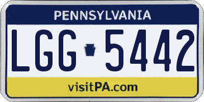 PA license plate LGG5442