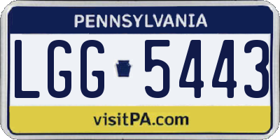 PA license plate LGG5443