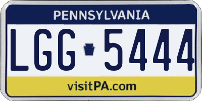 PA license plate LGG5444