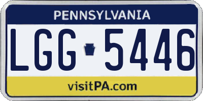 PA license plate LGG5446