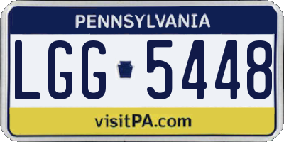 PA license plate LGG5448
