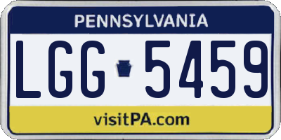 PA license plate LGG5459
