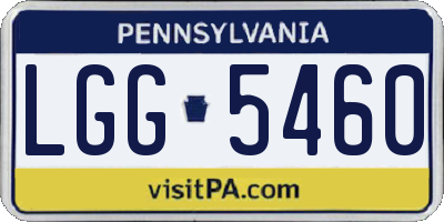 PA license plate LGG5460
