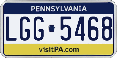 PA license plate LGG5468