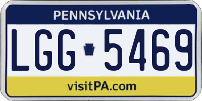 PA license plate LGG5469
