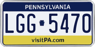 PA license plate LGG5470