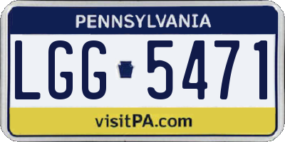 PA license plate LGG5471