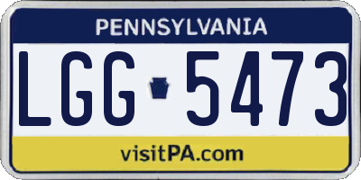 PA license plate LGG5473