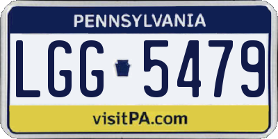 PA license plate LGG5479