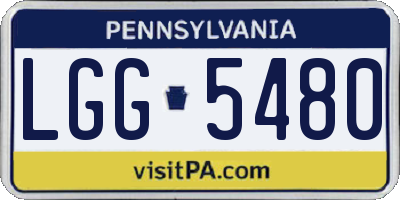 PA license plate LGG5480