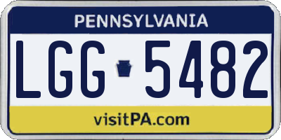 PA license plate LGG5482