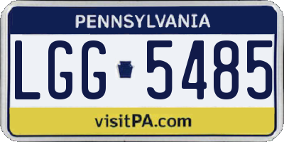 PA license plate LGG5485