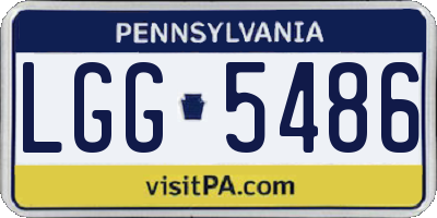 PA license plate LGG5486