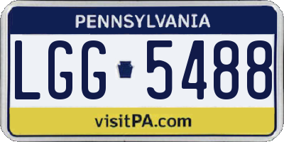 PA license plate LGG5488