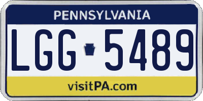 PA license plate LGG5489