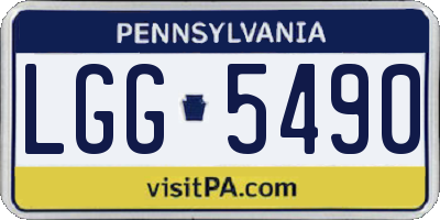 PA license plate LGG5490