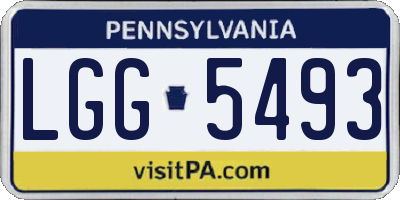 PA license plate LGG5493