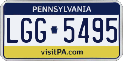 PA license plate LGG5495