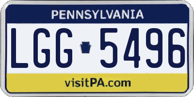 PA license plate LGG5496