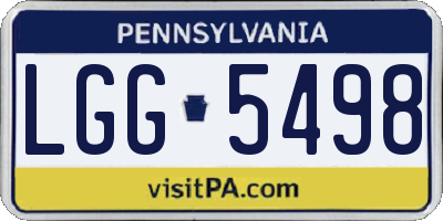 PA license plate LGG5498
