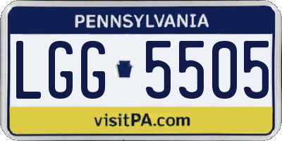 PA license plate LGG5505