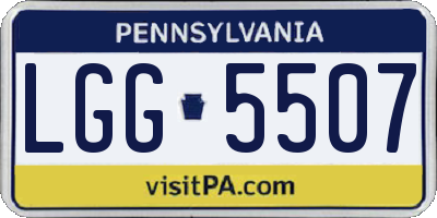 PA license plate LGG5507