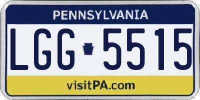 PA license plate LGG5515