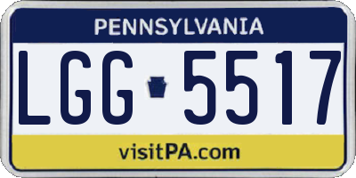 PA license plate LGG5517