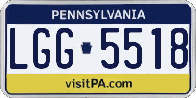 PA license plate LGG5518