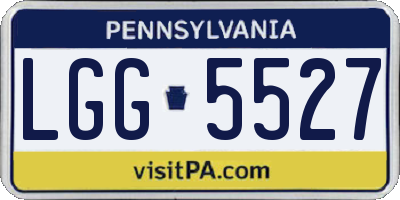 PA license plate LGG5527