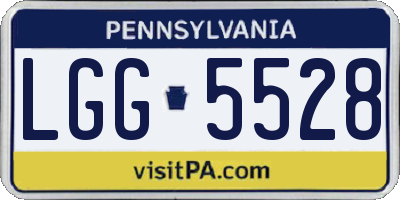 PA license plate LGG5528