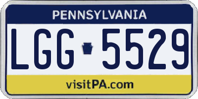 PA license plate LGG5529