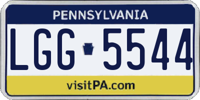 PA license plate LGG5544