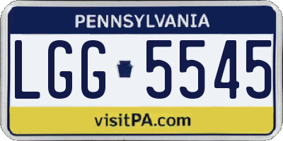 PA license plate LGG5545