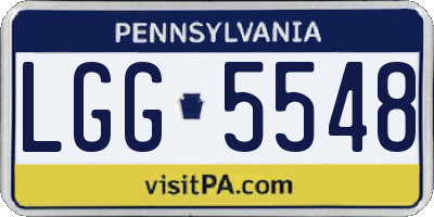 PA license plate LGG5548