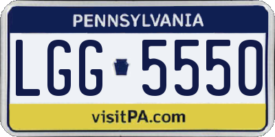 PA license plate LGG5550