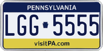 PA license plate LGG5555