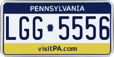 PA license plate LGG5556