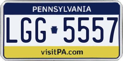 PA license plate LGG5557